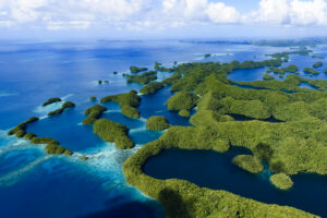 aerial view of Palau Ngeruktabel Island