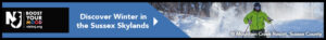 new jersey tourism banner with skiier